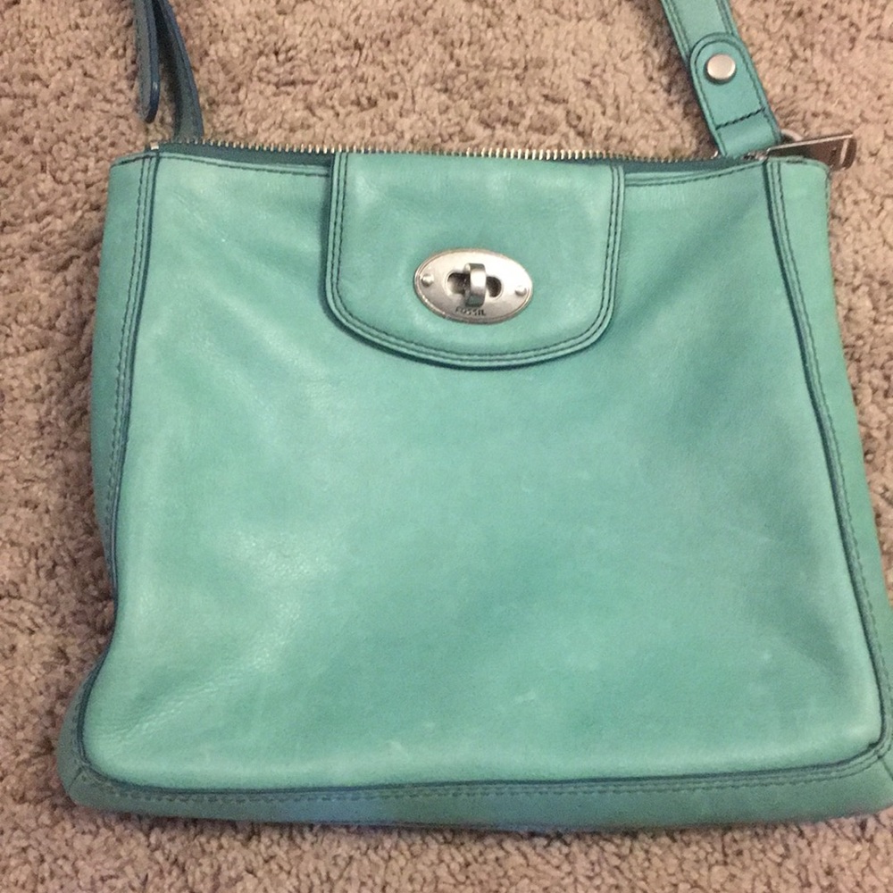 Turquoise Fossil Crossbody